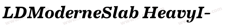 LDModerneSlab HeavyI字体转换